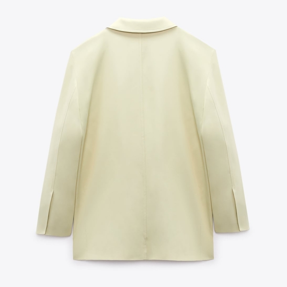 ZARA Matching Set * Satin Effect Blazer & Wide Pants - Picture 14 of 16